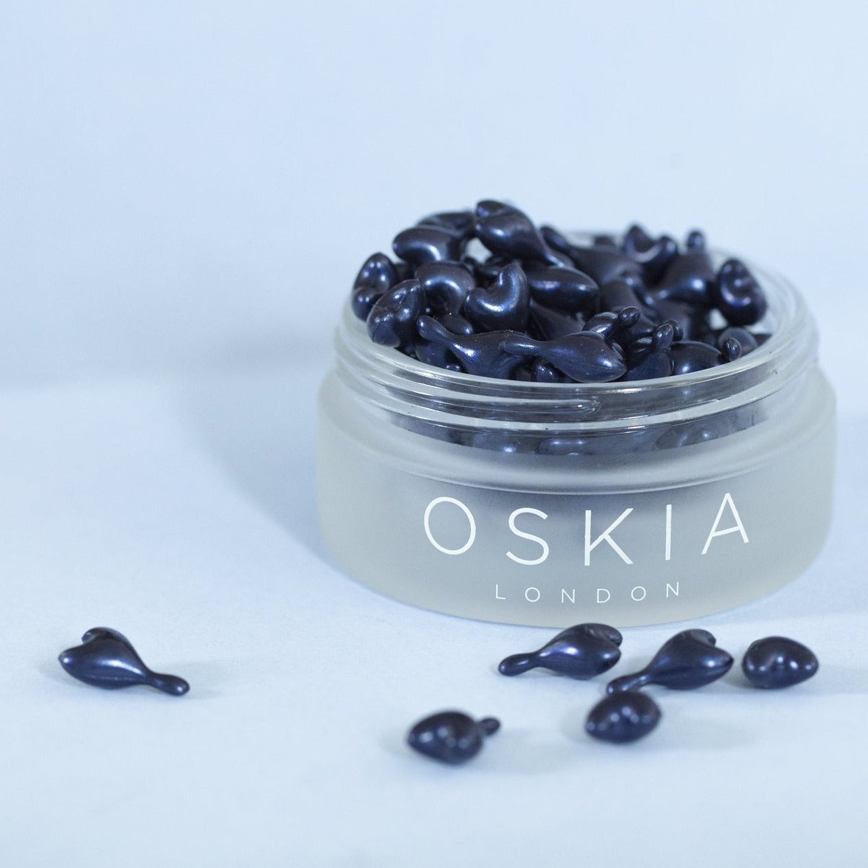 Super R capsules on a blue background