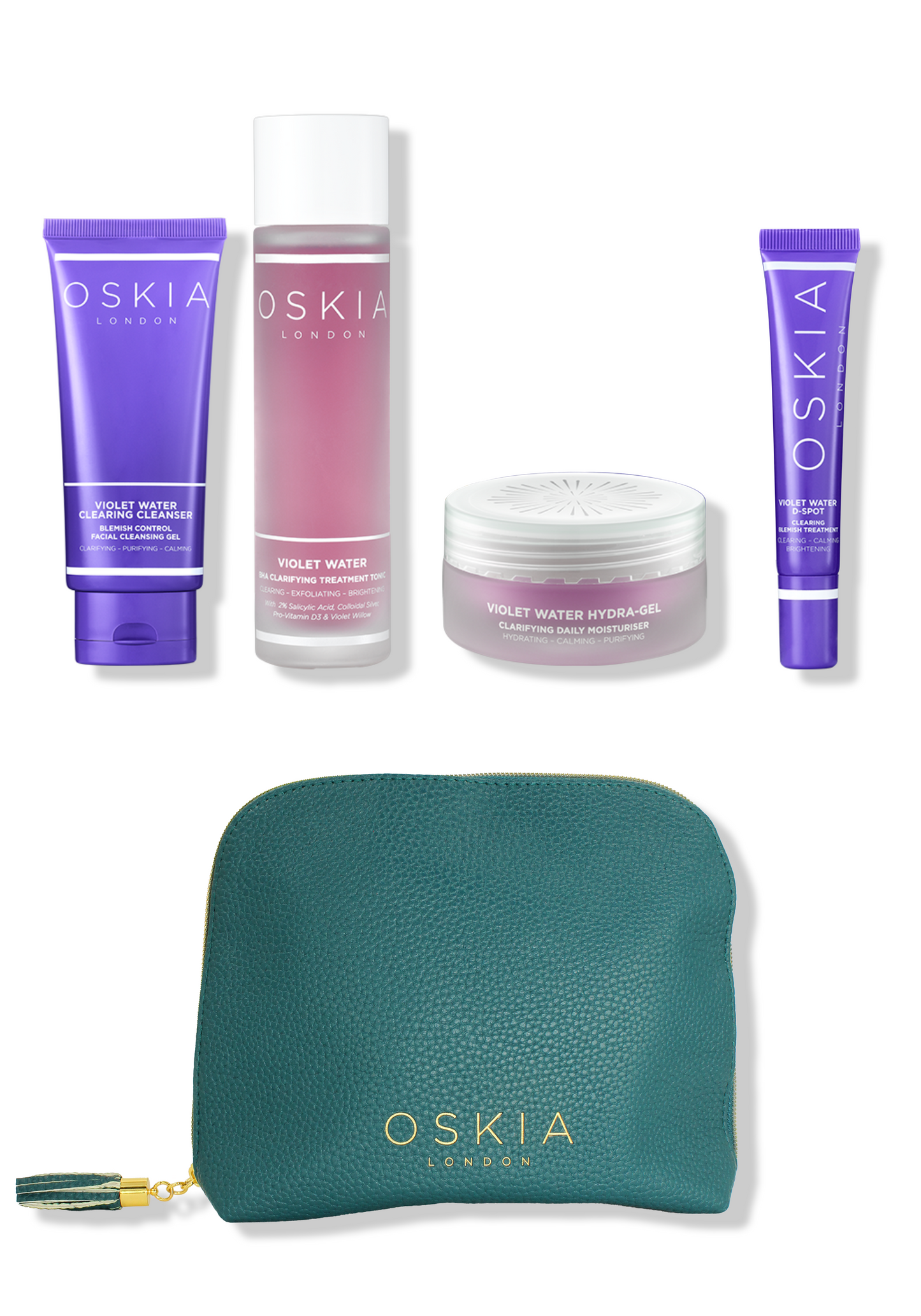 Violettes Wasser-Set