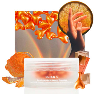 A collage of OSKIA's Super C capsules