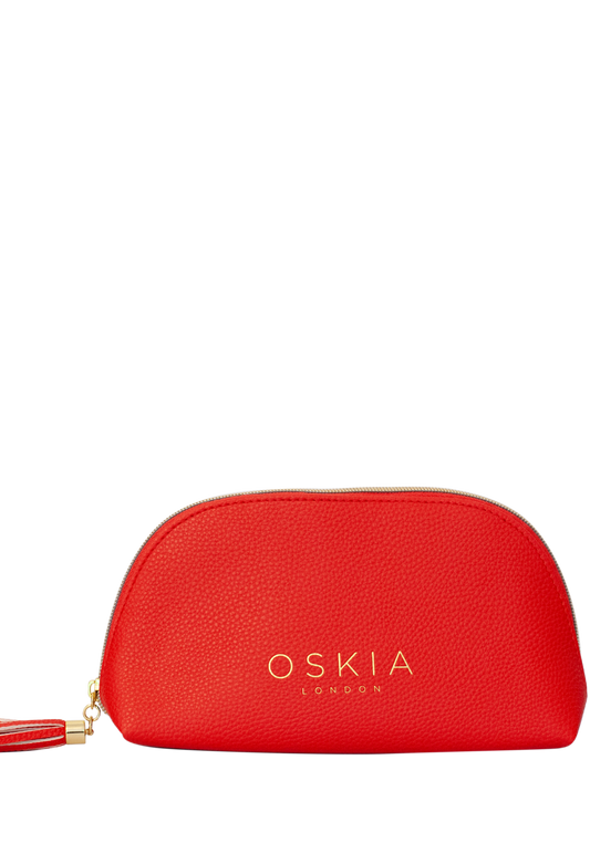 Red OSKIA wash bag