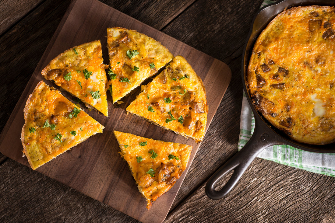 Niacin: Spicy Sweet Potato & Feta Frittata