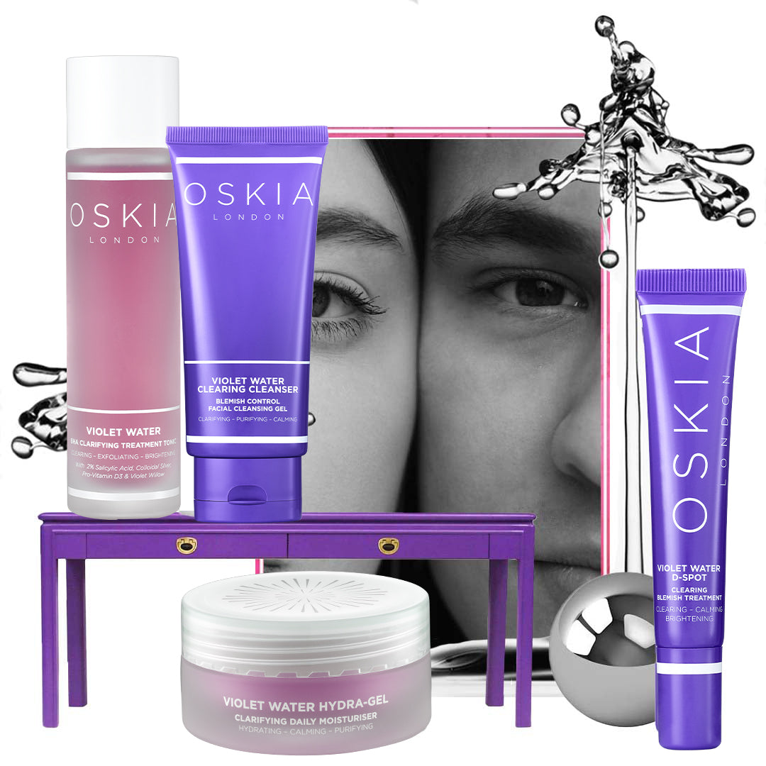 Violet Water Range - best range of acne prone skin with Collodial Silver, BHA